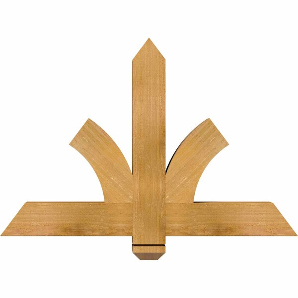 Ekena Millwork Redmond Rough Sawn Timber Gable Bracket, Western Red Cedar, 36"W x 24"H x 4"D x 4"F, 16/12 Pitch GBW036X24X0404RED00RWR - main